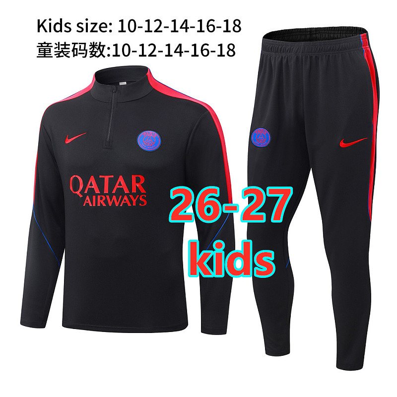 Paris Psg Kids Long Sleeve Tracksuit #10-#18