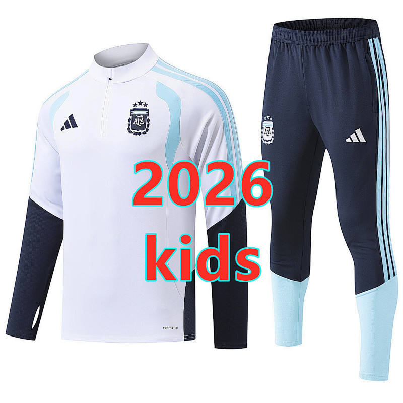 2026 Argentina Kids Long Sleeve Tracksuit 10#-18# · 2