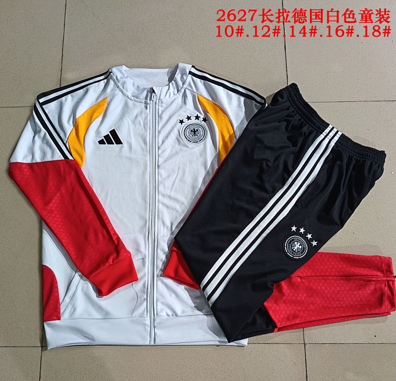 2026 Germany Kids Long Zipper Jacket 10#-18# · 5