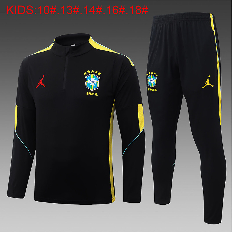 2026 Brazil Kids Long Sleeve Tracksuit 10-#18 · 5