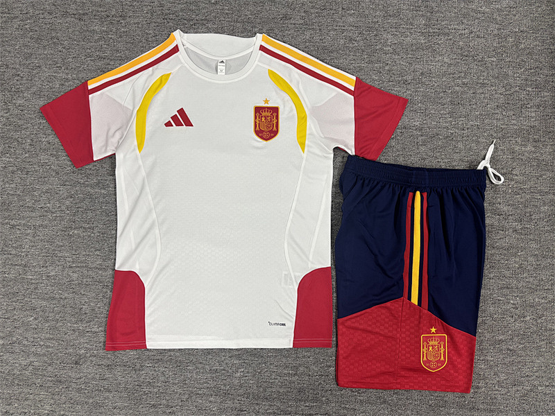 2026 Spain Kids Short Sleeve Tracksuit Kit 16#-28# · 3