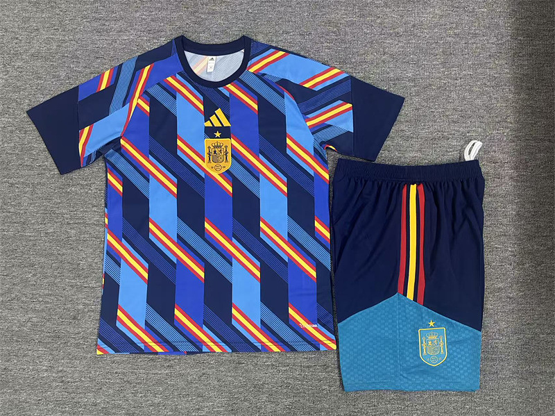 2026 Spain Kids Short Sleeve Tracksuit Kit 16#-28# · 4