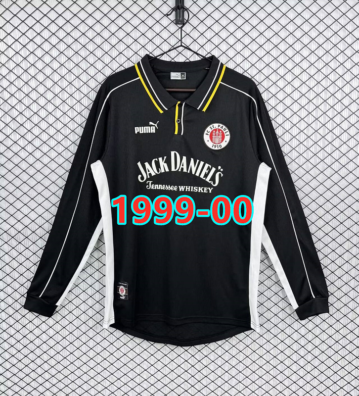 1999-00 St. Pauli Away Retro Fans Long Sleeve Jersey