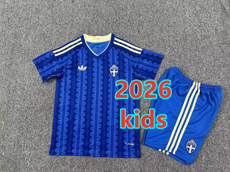 2026 Sweden Away Kids 32 Teams Kit 16#-28# 32 · 2