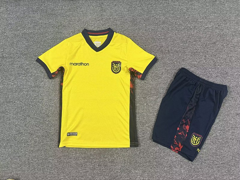 2026 Ecuador Home Kids Jersey+shorts Kit 16#-28# · 4