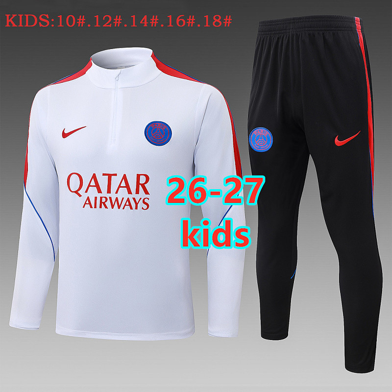Paris Psg Kids Long Sleeve Tracksuit #10-#18