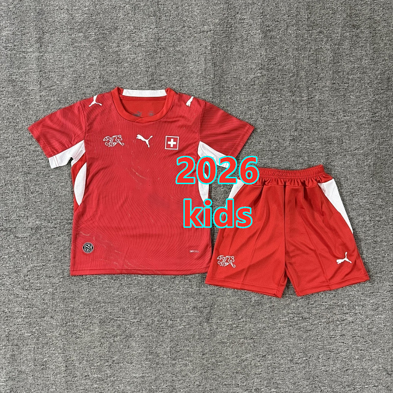 2026 Switzerland Home Kids 8 Teams Kit 16#-28# 8 · 6