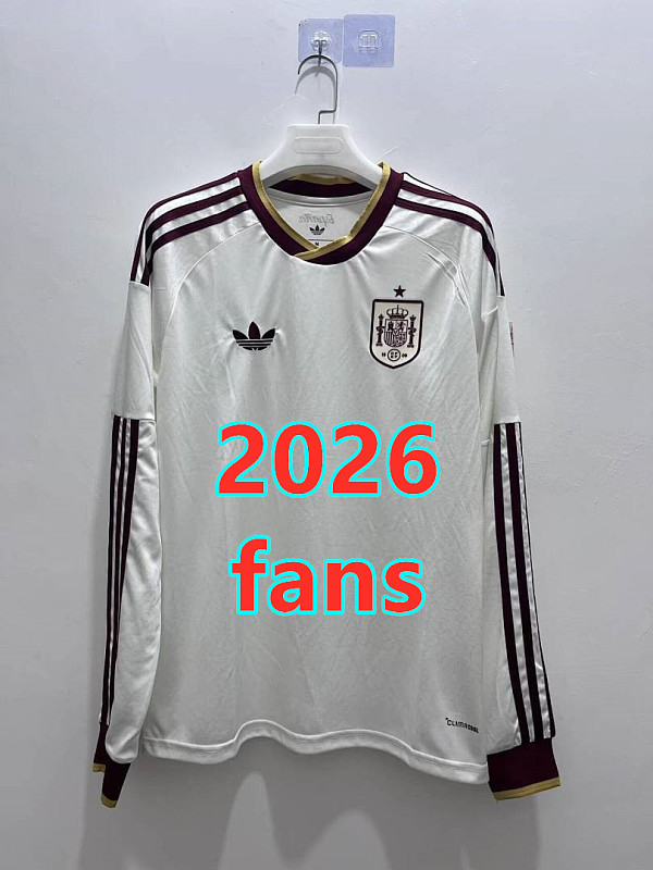 2026 Spain Away Fans Long 16 Teams Jersey 16 · 2