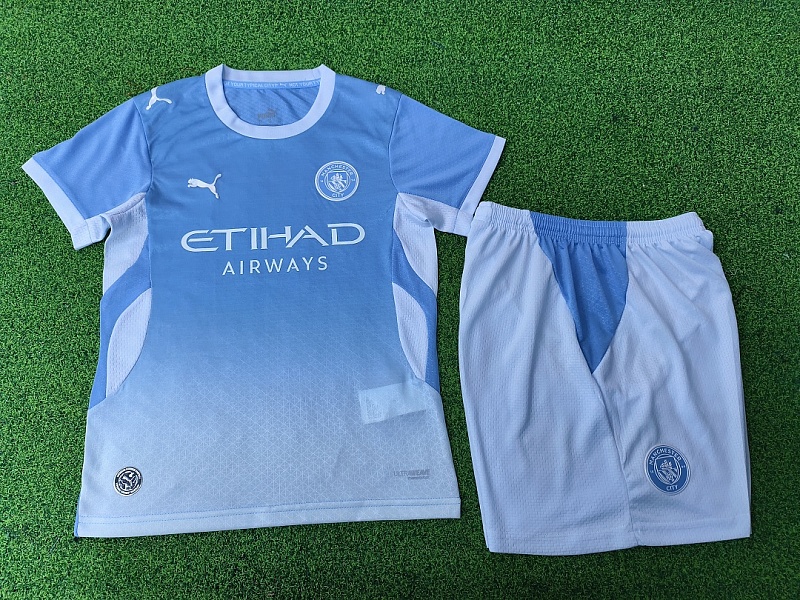 Manchester City Home Kids Player Version Kit 16#-28# 2