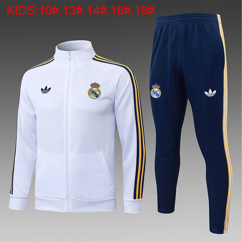 Real Madrid Kids Long Zipper Jacket 10#-18# · 5
