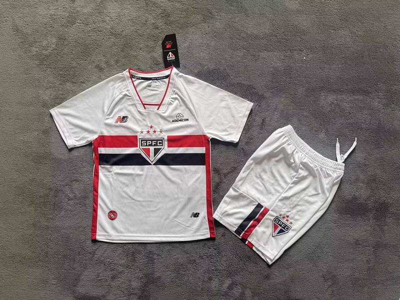 Sao Paulo Home Kids Jersey+shorts Kit 16#-28# · 4