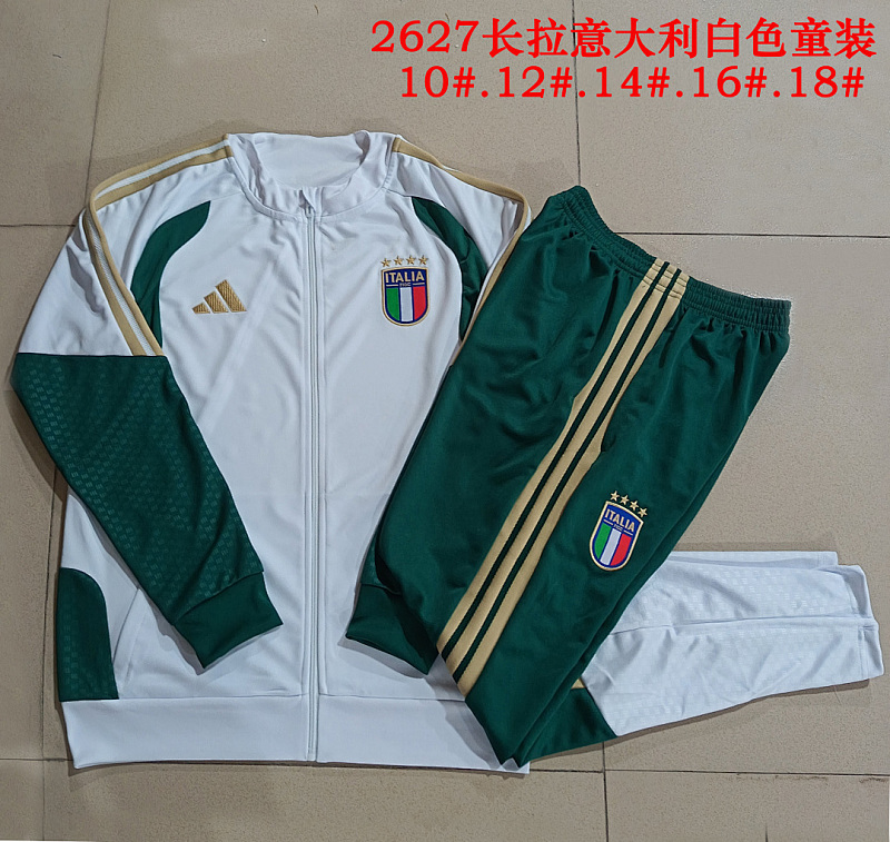 2026 Italy Kids Long Sleeve Jacket #10-#18 · 3