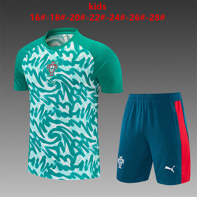 2026 Portugal Kids Short Sleeve Tracksuit 16#-28# 5