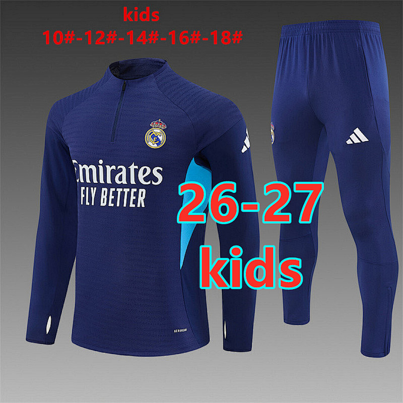 Real Madrid Kids Player Long Sleeve Tracksuit #10-#18
