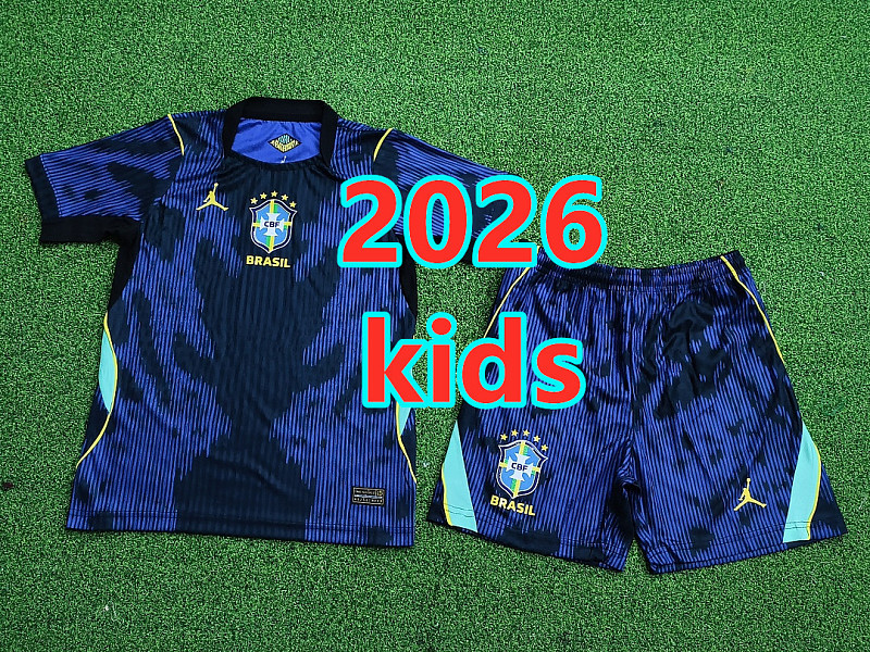 2026 Brazil Away Player Kids 32 Teams Kit 16#-28# 32 · 2