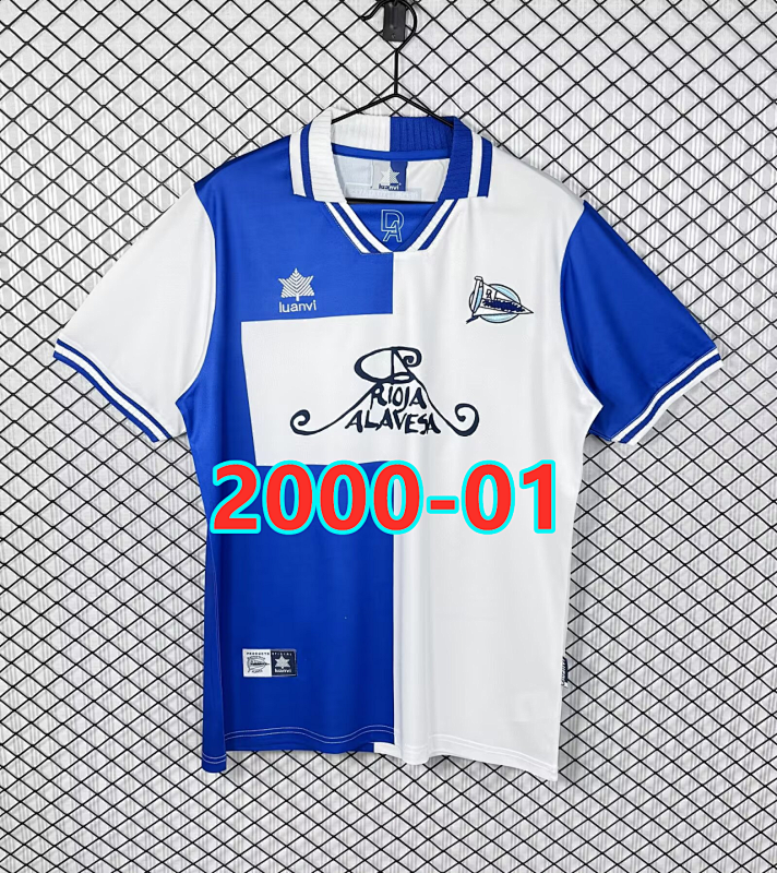 2000-01 Alaves Home Retro Fans Version Jersey