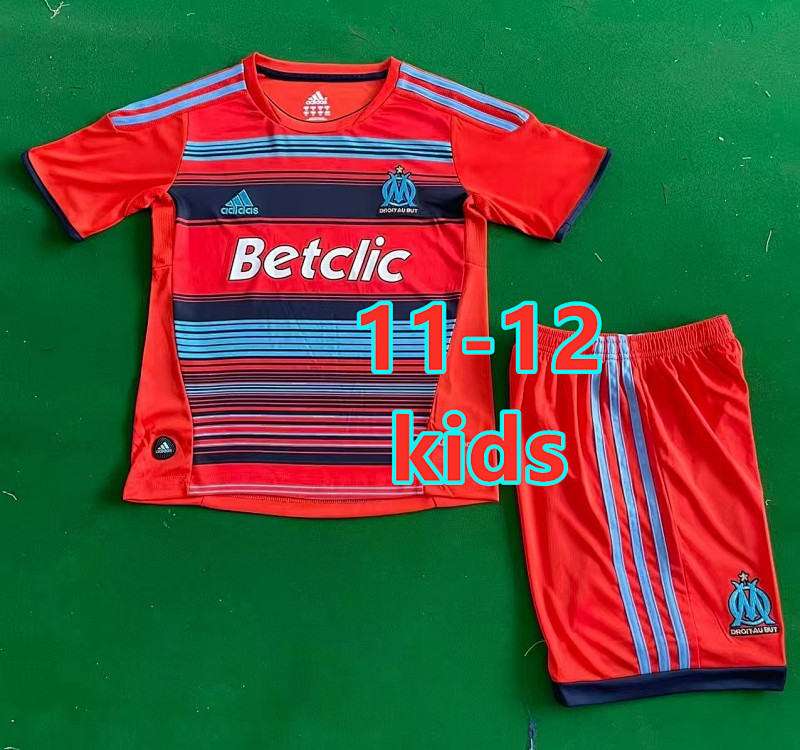 Marseille Away Retro Kids Jersey+shorts Kit 16#-28# · 2