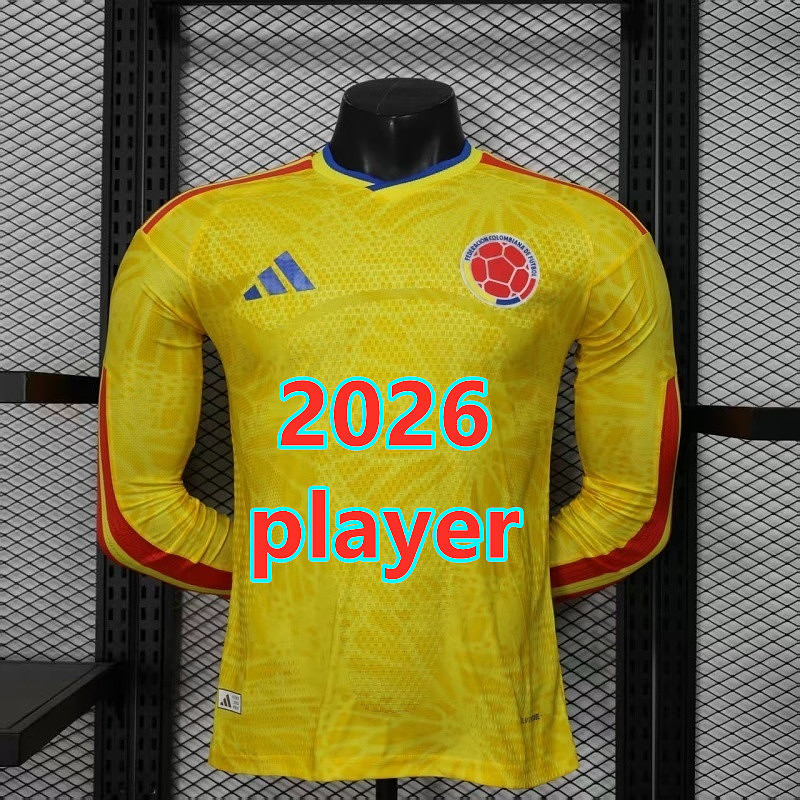 2026 Colombia Home Player Long 32 Team Jersey 32 · 2