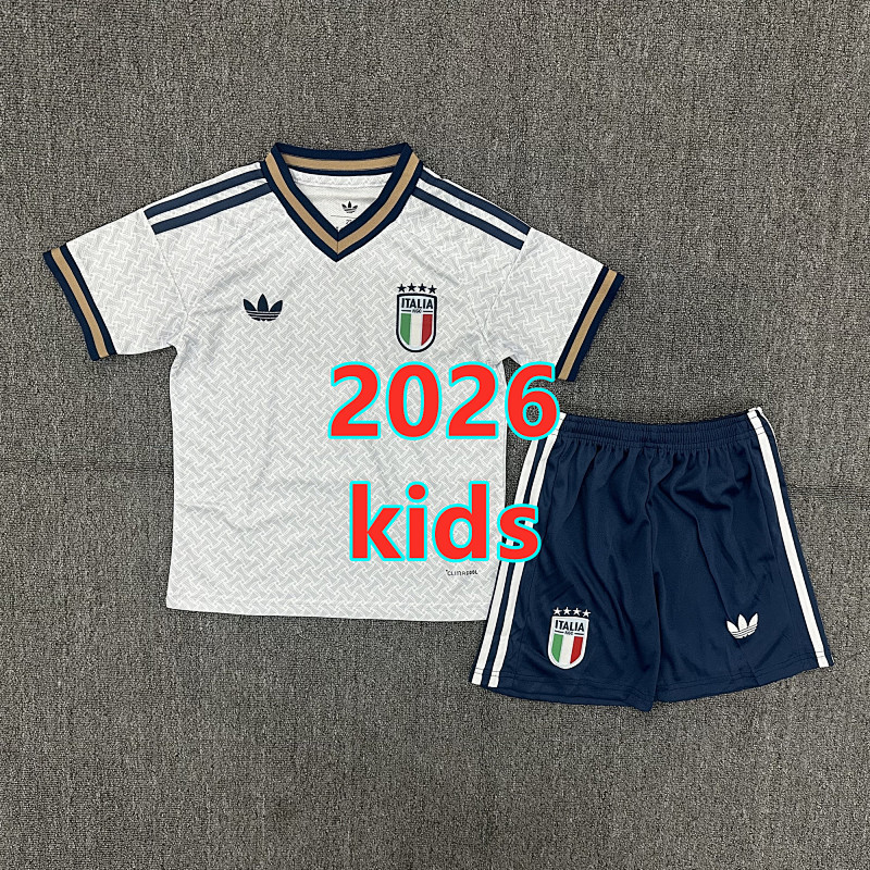 2026 Italy Away Kids Jersey+shorts Kit 16#-28# · 3