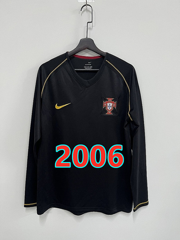2006 Portugal Away Retro Long Sleeve Jersey · 2