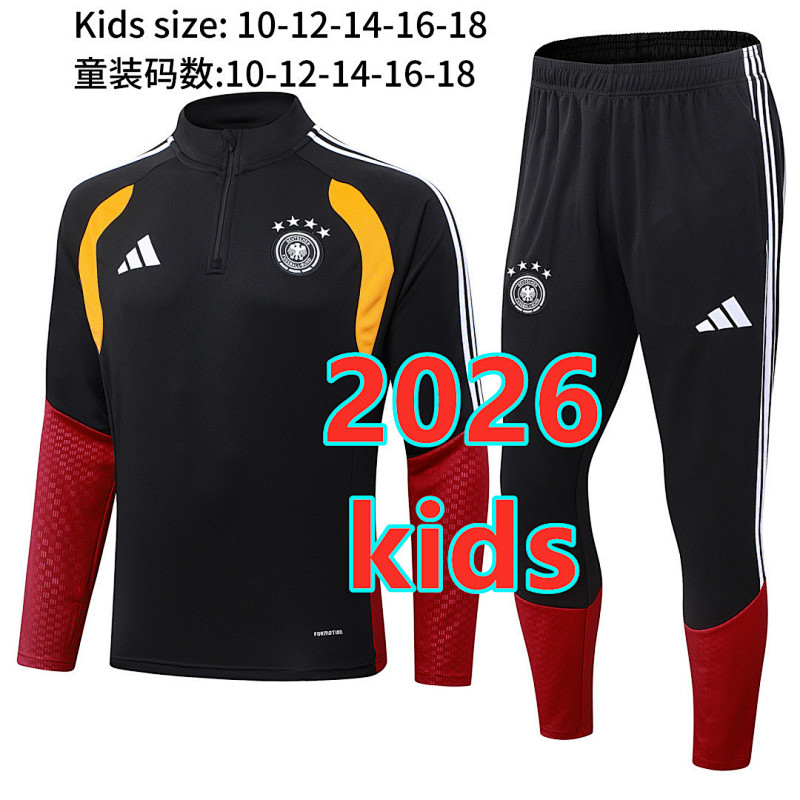 2026 Germany Kids Long Sleeve Tracksuit 10#-18#