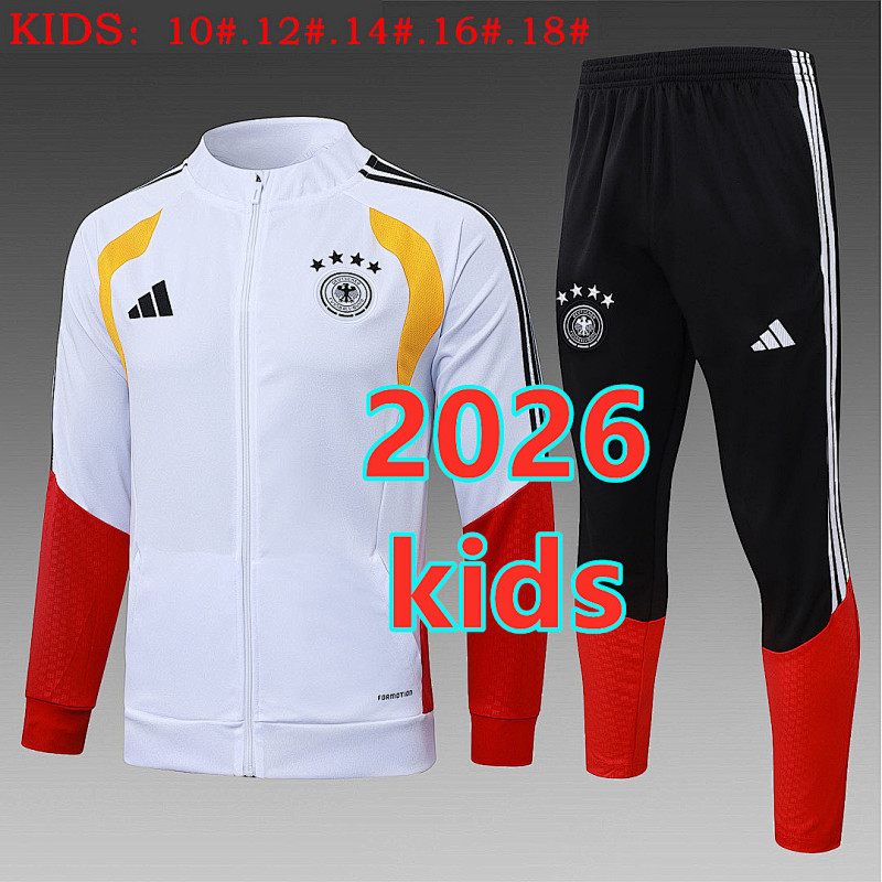 2026 Germany Kids Long Zipper Jacket 10#-18# · 2