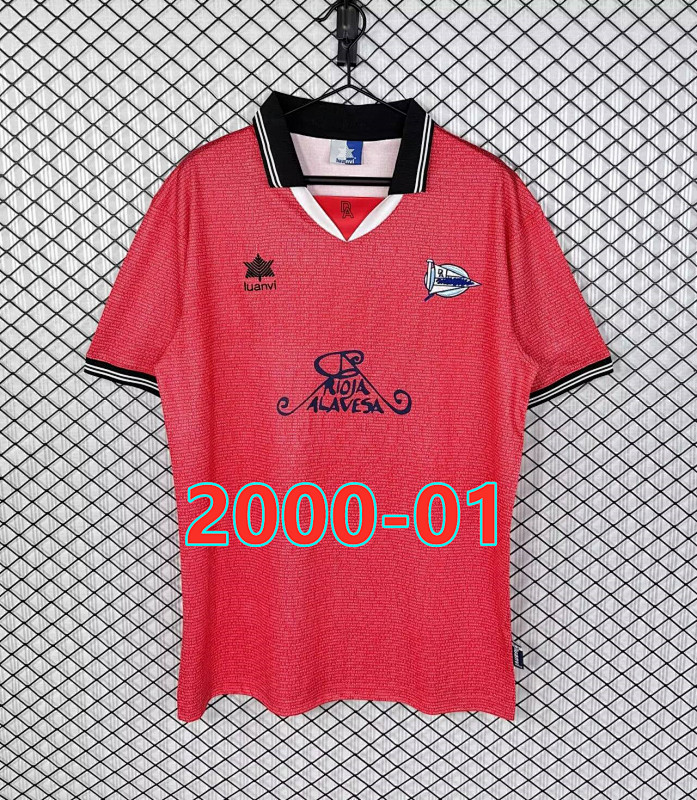 2000-01 Alaves Away Retro Fans Version Jersey