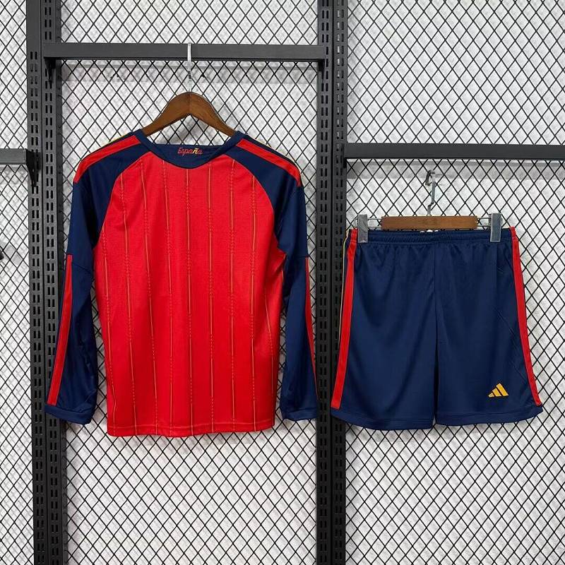 2026 Spain Home Kids Long 4 Teams Kit 16#-28# 4 · 2