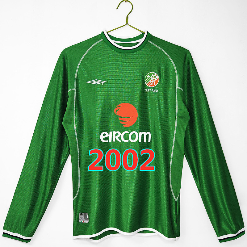 2002 Ireland Home Retro Long Sleeve Jersey