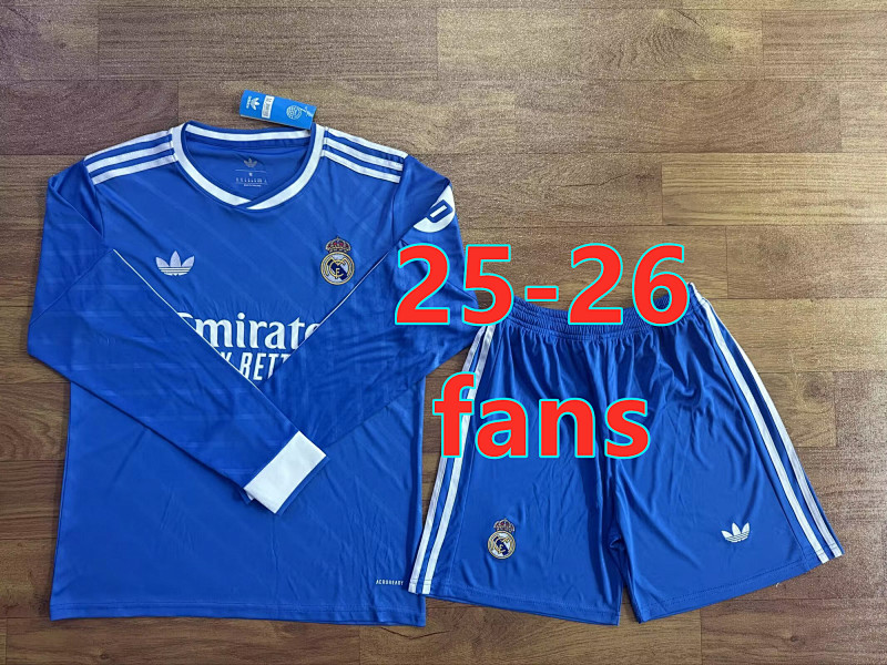 Fifa Real Madrid Third Fans Long Jersey+shorts Kit