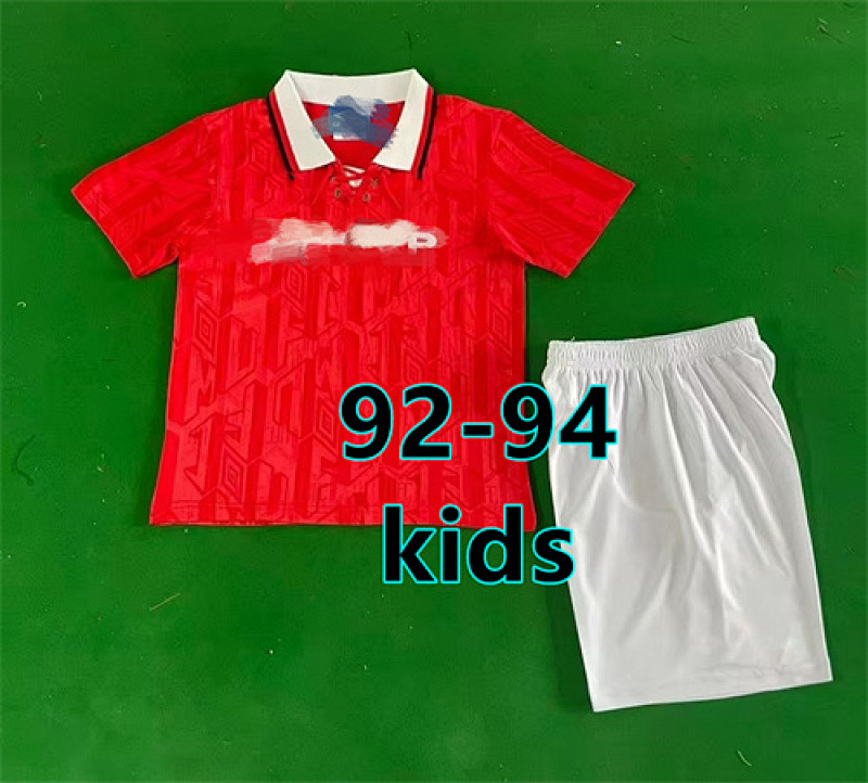 Manchester United Home Retro Kids Kit 16#-28# · 2