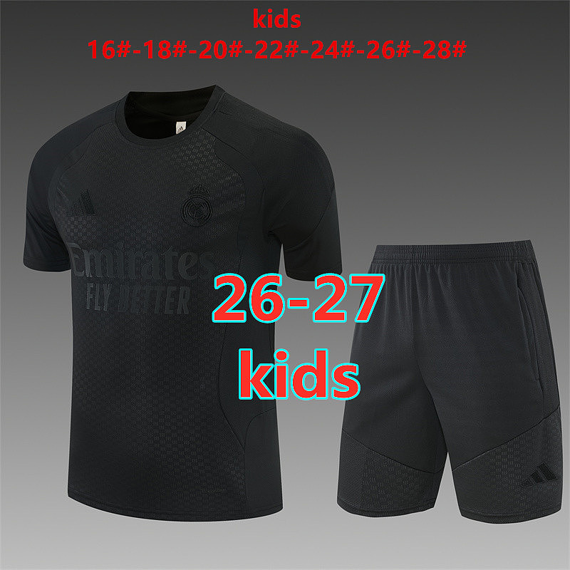 Real Madrid Kids Short Sleeve Tracksuit 16#-28#