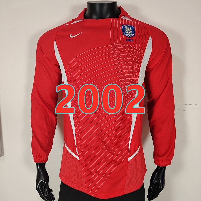 2002 Korea Home Retro Long Sleeve Jersey