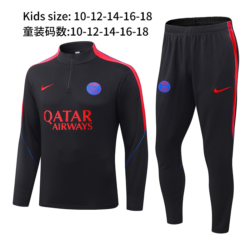 Paris Psg Kids Long Sleeve Tracksuit #10-#18 4