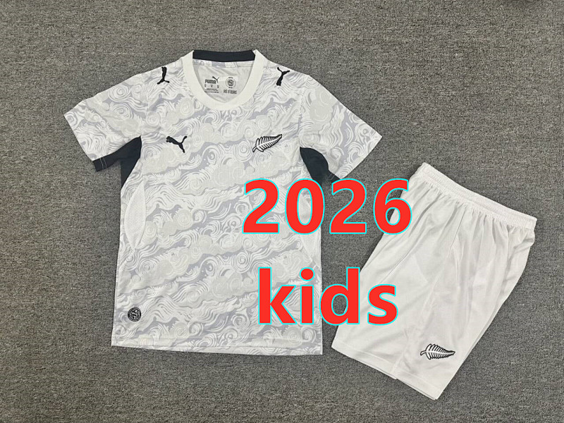 2026 New Zealand Home Kids Jersey+shorts Kit 16#-28# · 4