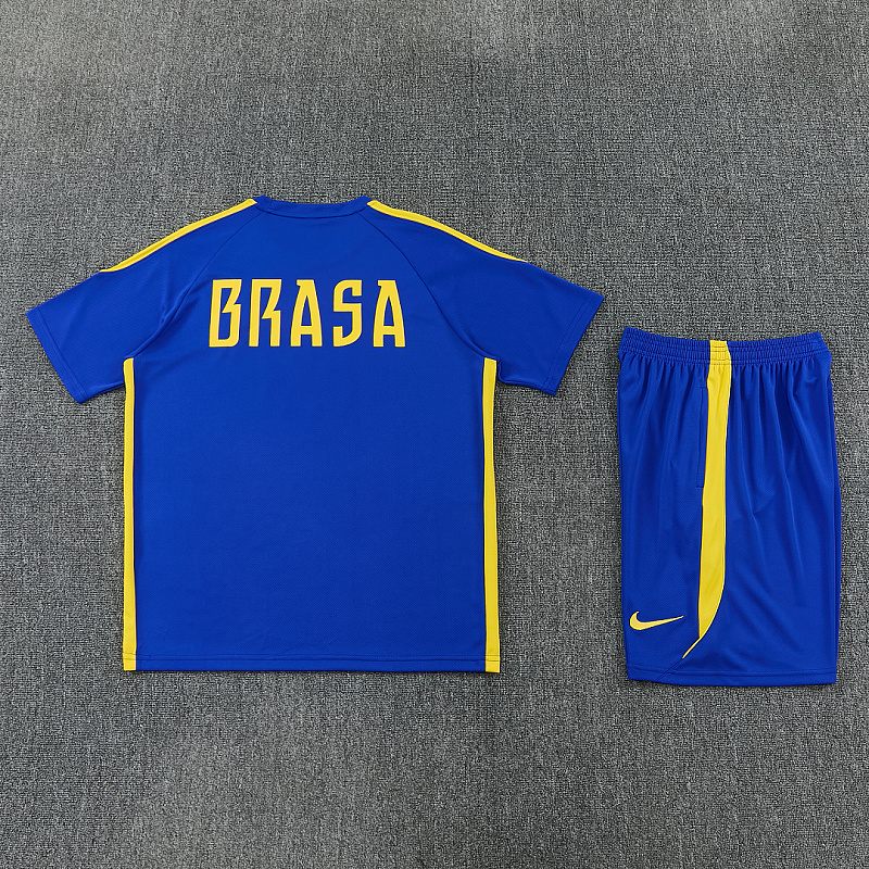 2026 Brazil Kids Short Sleeve Tracksuit 10#-18# · 3