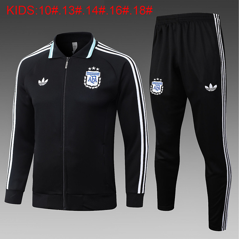 2026 Argentina Kids Long Zipper Jacket 10#-18# · 5