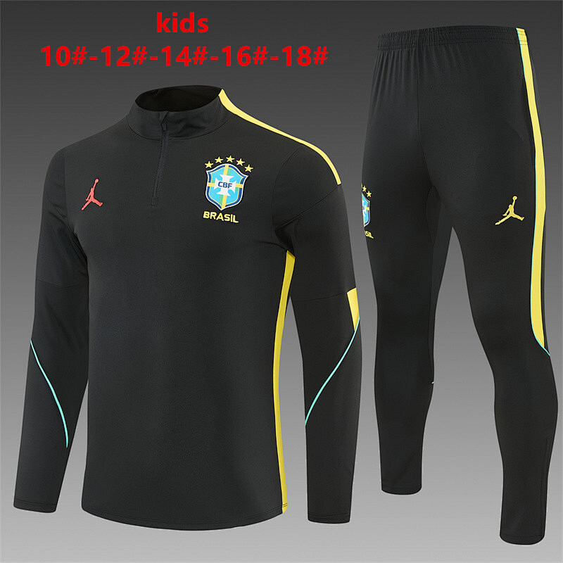 2026 Brazil Kids Long Sleeve Tracksuit #10-#18 · 5