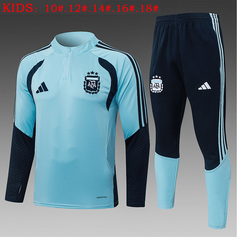 2026 Argentina Kids Long Sleeve Tracksuit 10#-18# · 4
