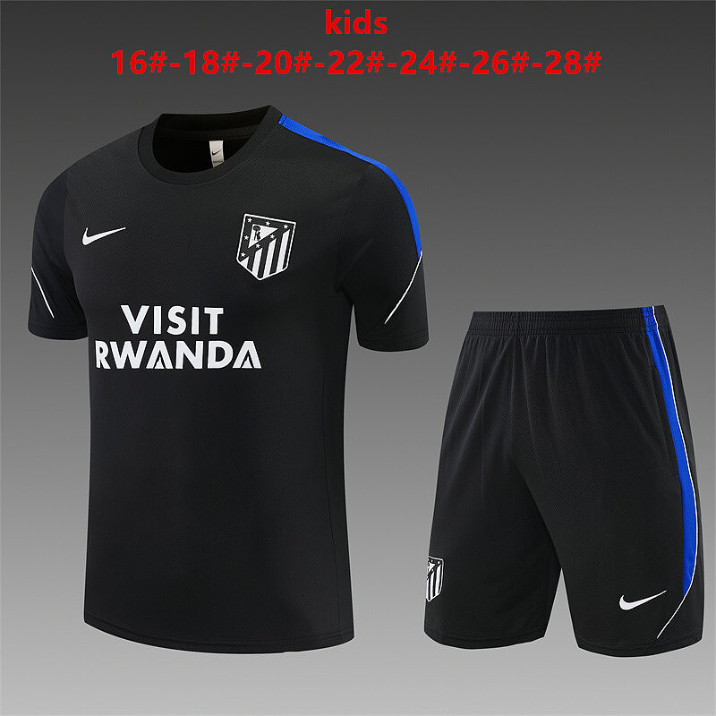 Atletico Madrid Kids Short Sleeve Tracksuit 16#-28# 3