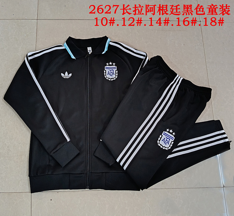 2026 Argentina Kids Long Zipper Jacket 10#-18# · 3