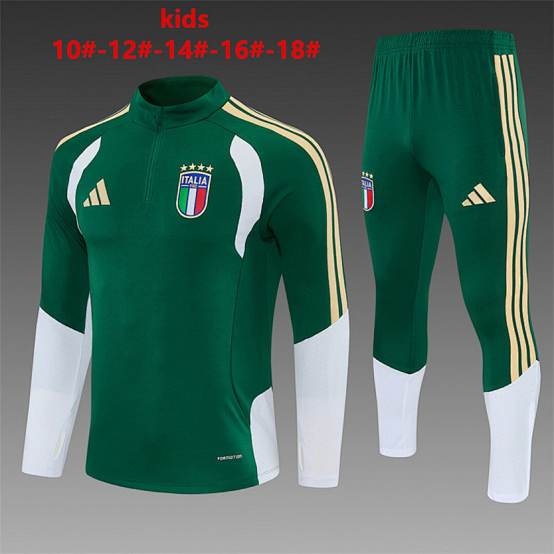 2026 Italy Kids Long Sleeve Tracksuit 10#-18# · 3