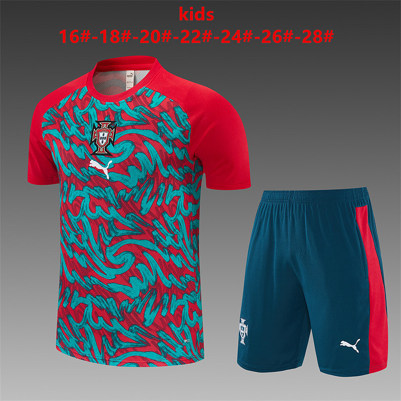 2026 Portugal Kids Short Sleeve Tracksuit 16#-28# · 4