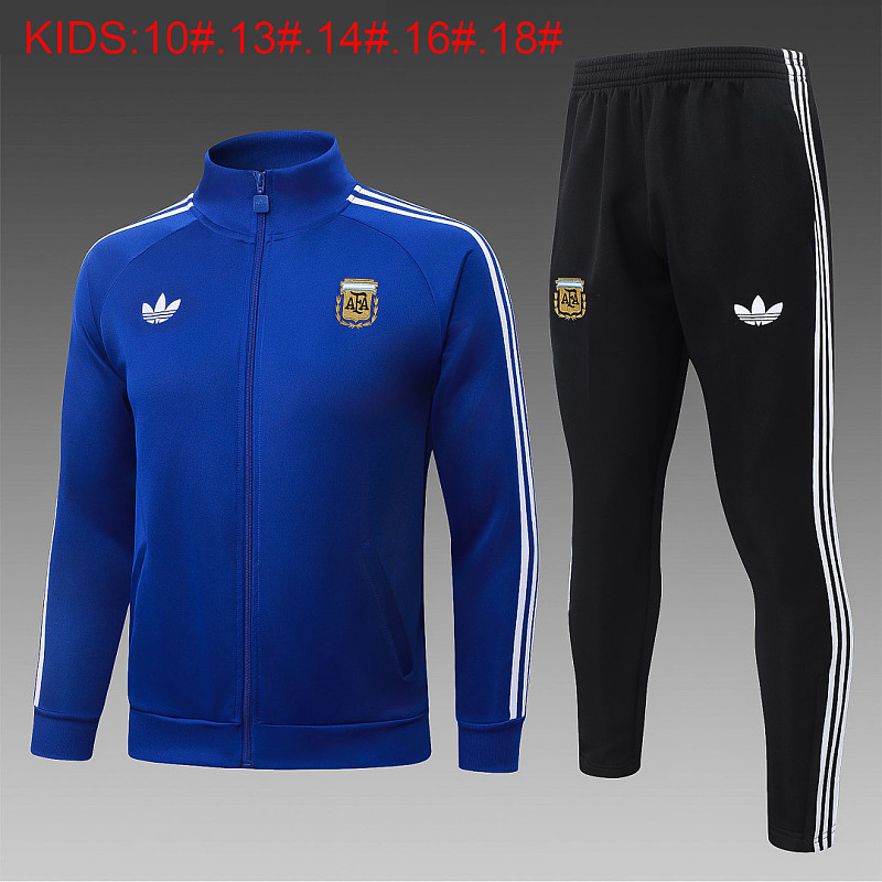 2026 Argentina Kids Long Zipper Jacket 10#-18# · 5