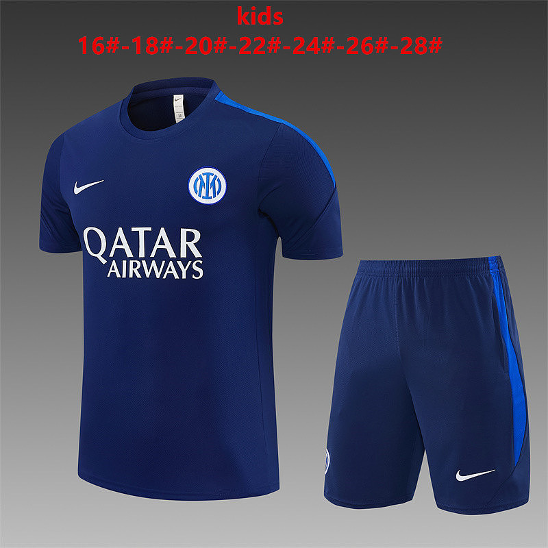 Inter Milan Kids Short Sleeve Tracksuit 16#-28# · 4
