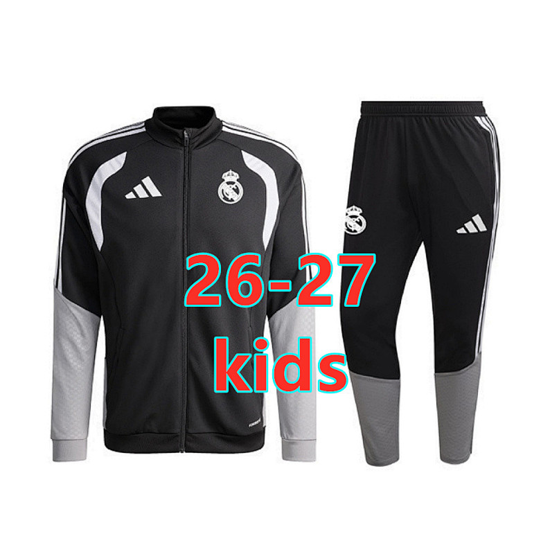 Real Madrid Kids Long Zipper Jacket 10#-18#
