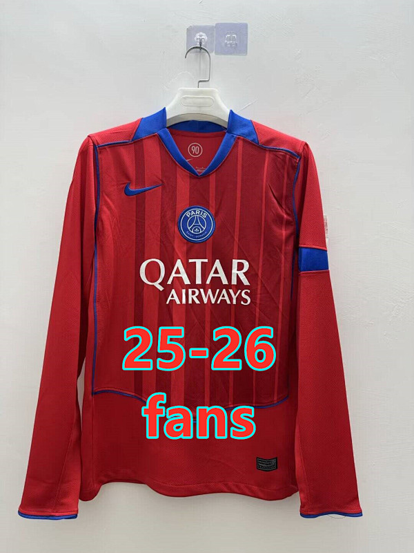 Paris Psg Third Fans Version Long Sleeve Jersey · 2