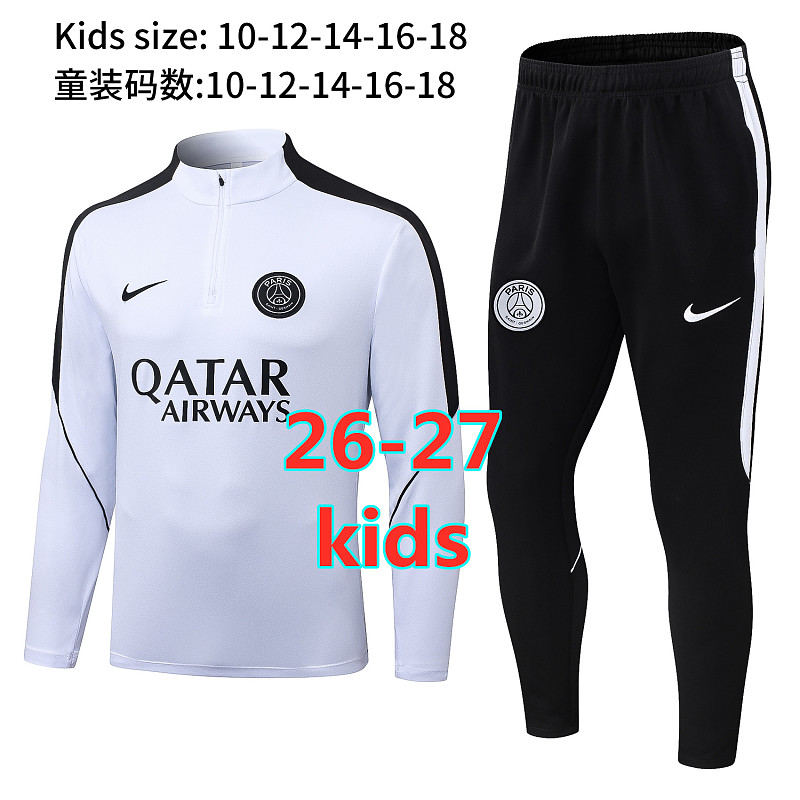 Paris Psg Kids Long Sleeve Tracksuit #10-#18