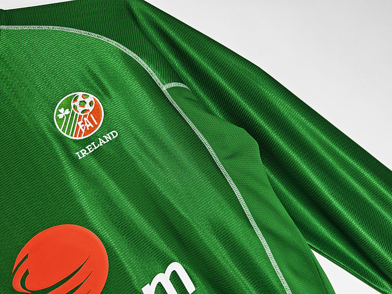 2002 Ireland Home Retro Long Sleeve Jersey 11