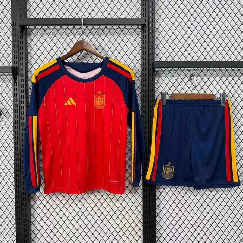 2026 Spain Home Kids Long 4 Teams Kit 16#-28# 4 · 5